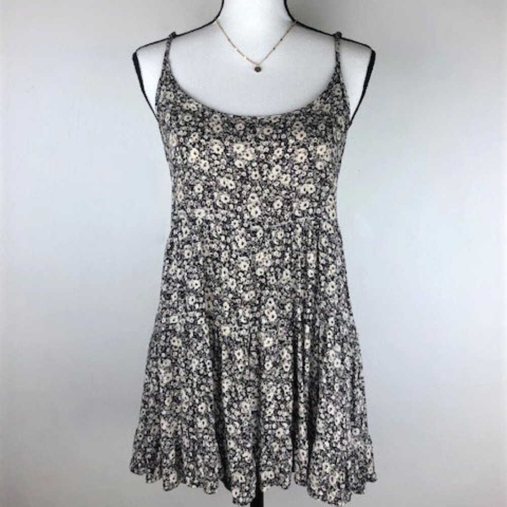 Brandi Melville Brown Black Floral Cami Dress